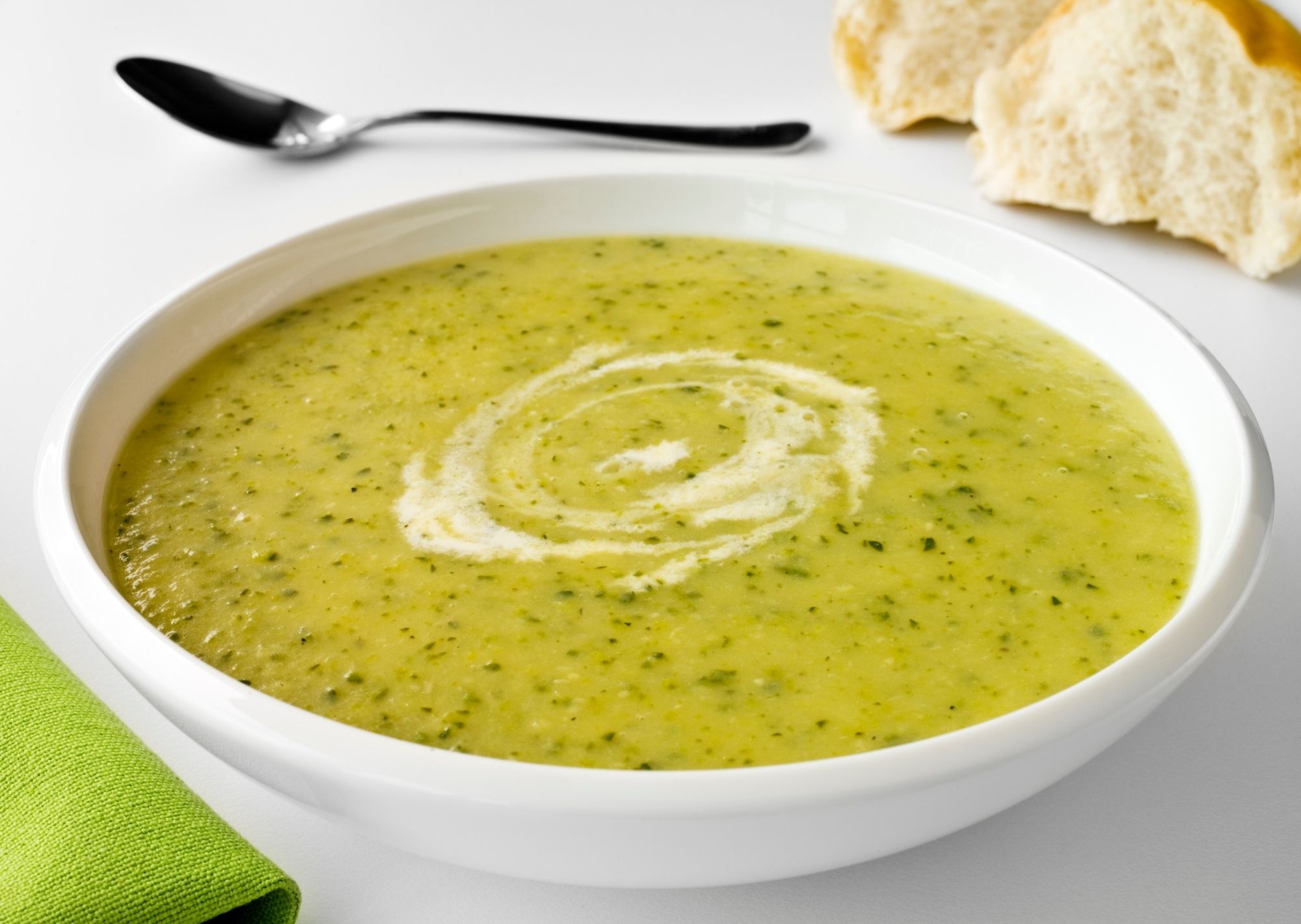 Broccolisoep gebonden met havermout