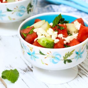 Vochtrijke spies of salade 1 vochtrijke spiefs of salade