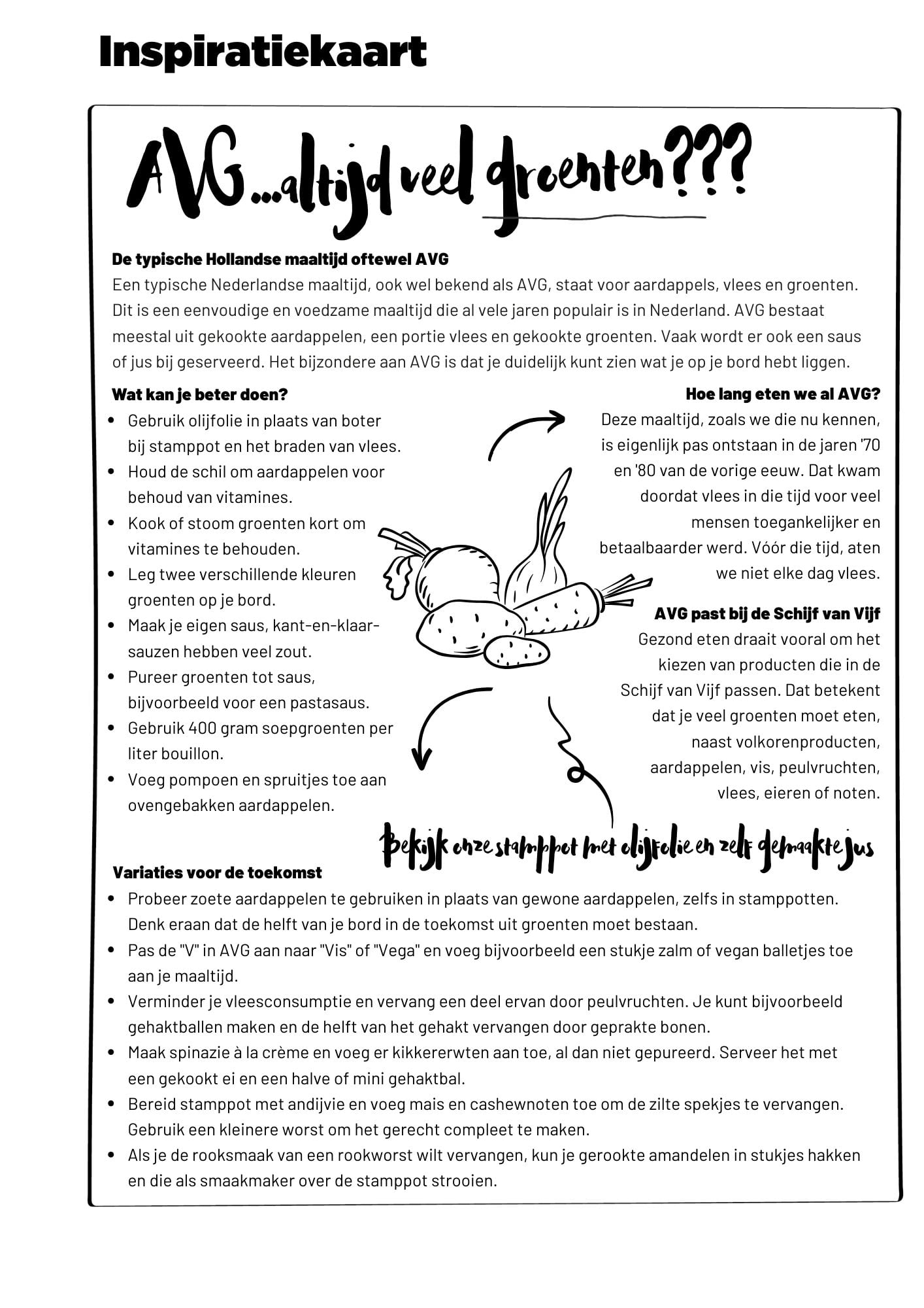 AVG afbeelding Stamppot ideeën & receptkaart